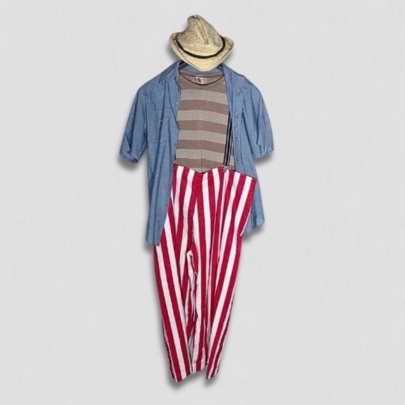 Other - Vintage Hobo clown Halloween Costume Set Oversized Pants shirts hat L